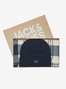 Jack & Jones Jack & Jones Frost pánsky tmavomodrý set čiapky a šálu