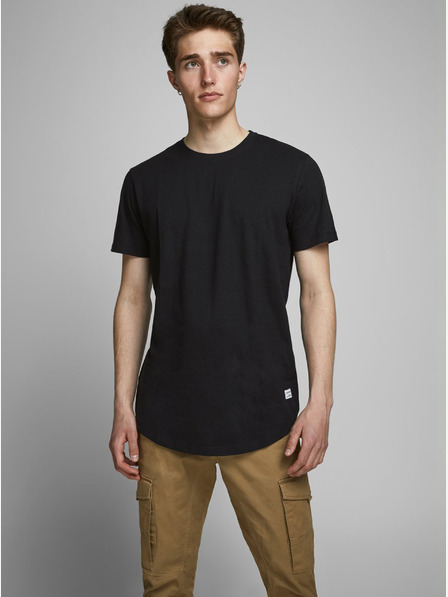 Jack & Jones Čierne pánske základné tričko Jack & Jones