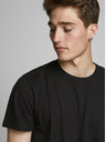 Jack & Jones Čierne pánske základné tričko Jack & Jones