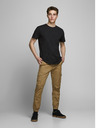 Jack & Jones Čierne pánske základné tričko Jack & Jones