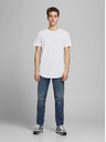 Jack & Jones Biele pánske základné tričko Jack & Jones