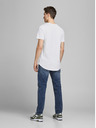 Jack & Jones Biele pánske základné tričko Jack & Jones