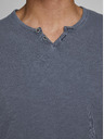 Jack & Jones Modré pánske základné tričko Jack & Jones