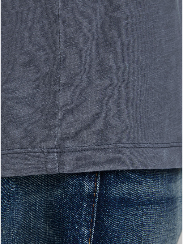 Jack & Jones Modré pánske základné tričko Jack & Jones