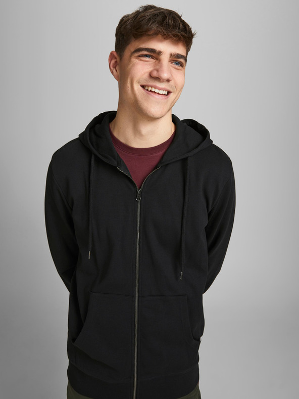 Jack & Jones Čierna základná mikina Jack & Jones