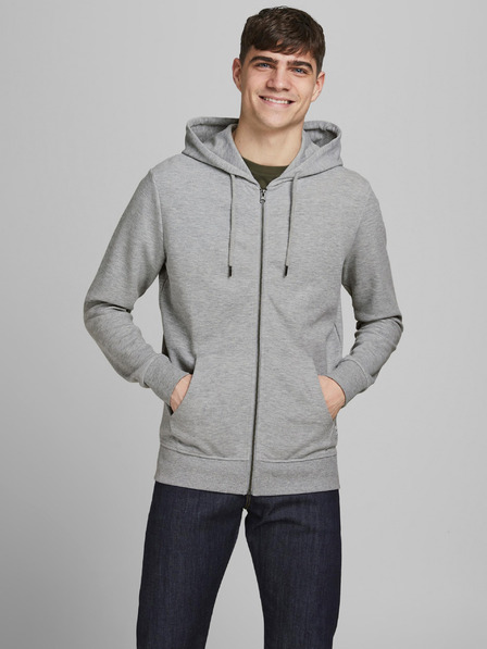 Jack & Jones Svetlošedá základná mikina Jack & Jones