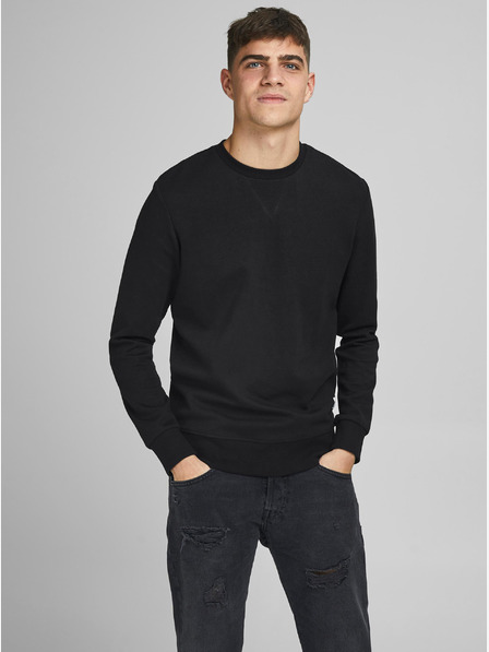 Jack & Jones Čierna základná mikina Jack & Jones