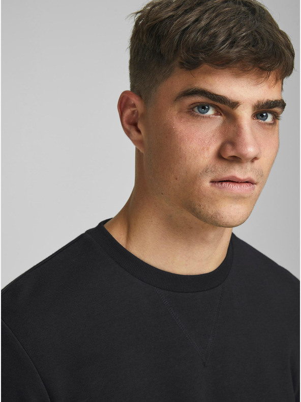 Jack & Jones Čierna základná mikina Jack & Jones