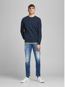 Jack & Jones Tmavomodrá základná mikina Jack & Jones