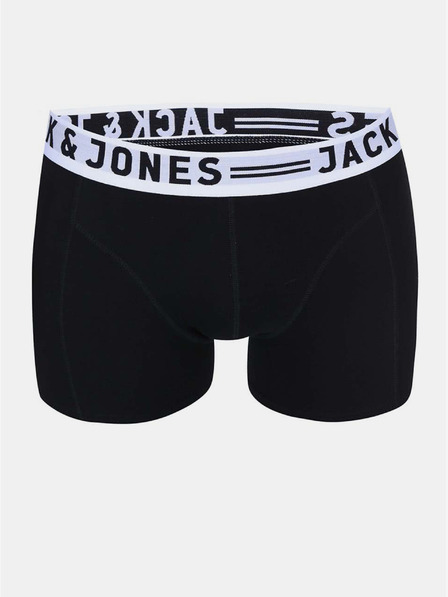 Jack & Jones Súprava troch čiernych pánskych boxeriek Jack & Jones Sense