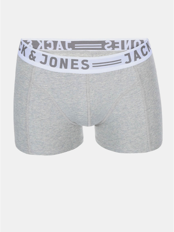 Jack & Jones Súprava troch pánskych boxeriek Jack & Jones Sense v bielej, čiernej a sivej farbe