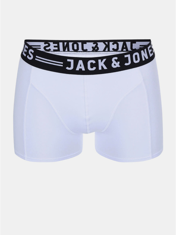 Jack & Jones Súprava troch pánskych boxeriek Jack & Jones Sense v bielej, čiernej a sivej farbe