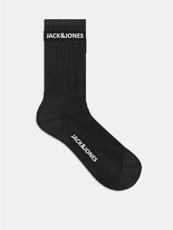 Jack & Jones Sada piatich párov čiernych ponožiek Jack & Jones