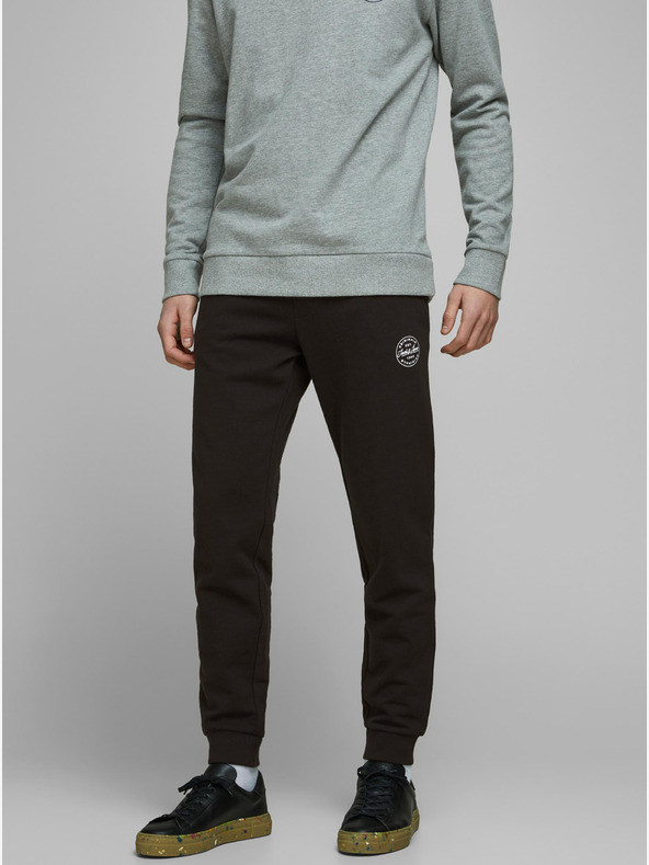 Jack & Jones Čierne tepláky Jack & Jones Gordon