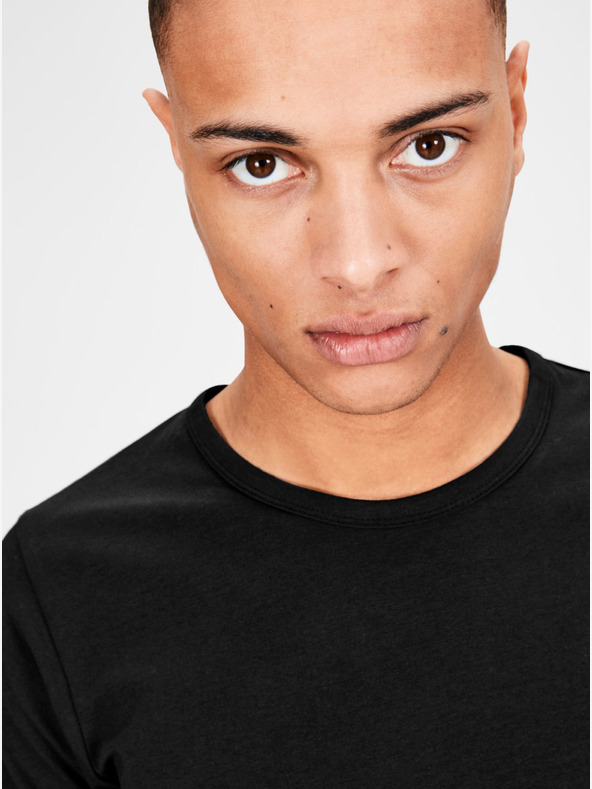 Jack & Jones Čierne základné tričko Jack & Jones Basic