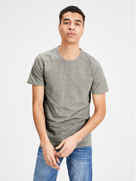 Jack & Jones Šedé pruhované základné tričko Jack & Jones Basic