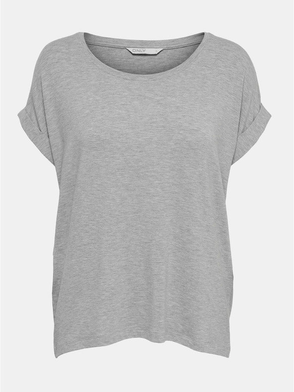 ONLY Svetlošedé tričko nadrozmernej veľkosti ONLY Moster