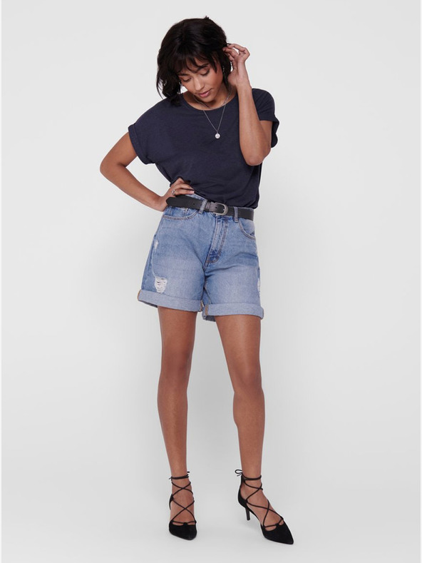 ONLY Modré voľné tričko ONLY Moster