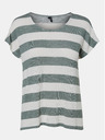 Vero Moda Zeleno-biele pruhované tričko VERO MODA Wide Stripe