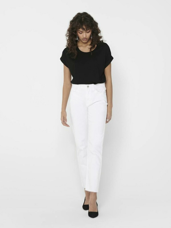 ONLY Čierne voľné základné tričko ONLY Moster