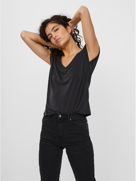 Vero Moda Čierne tričko VERO MODA Filli