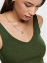 Jacqueline de Yong Tmavozelené rebrované tielko JDY Nanna