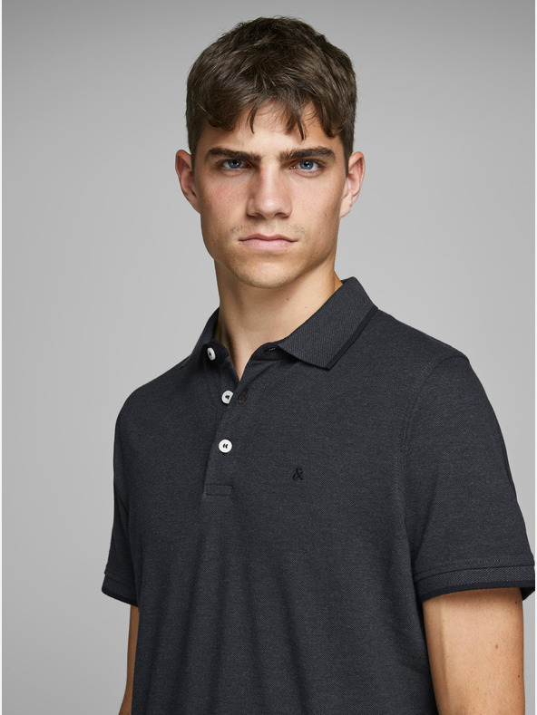 Jack & Jones Tmavosivá polokošeľa Jack & Jones Paulos