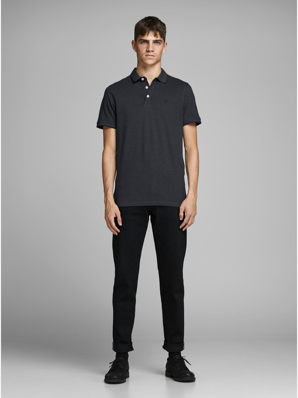 Jack & Jones Tmavosivá polokošeľa Jack & Jones Paulos