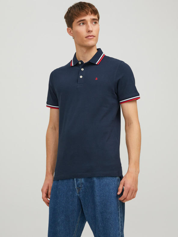Jack & Jones Tmavomodrá polokošeľa Jack & Jones Paulos