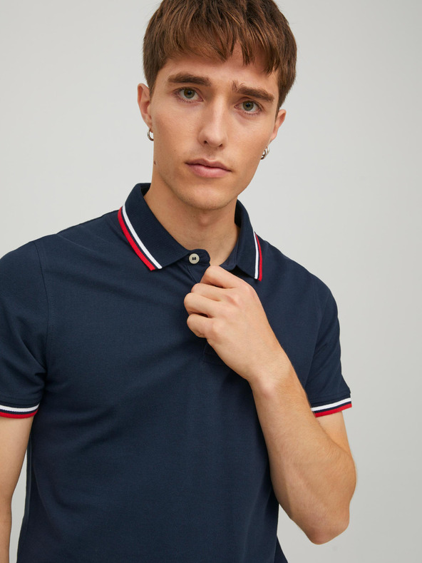 Jack & Jones Tmavomodrá polokošeľa Jack & Jones Paulos