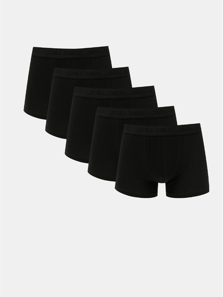 Jack & Jones Sada piatich čiernych boxeriek Jack & Jones Tone