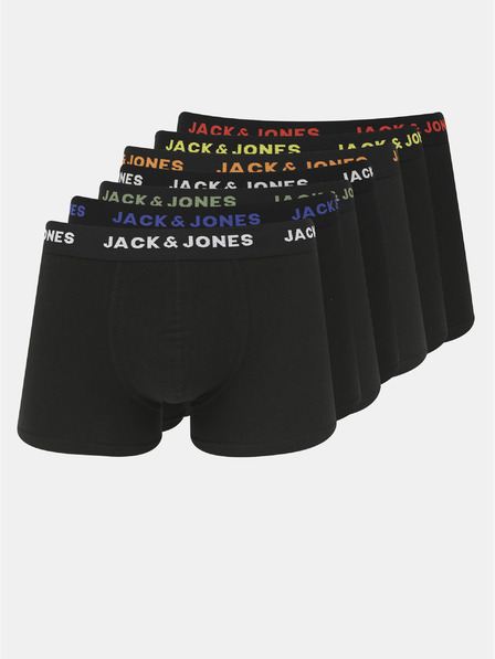 Jack & Jones Súprava siedmich čiernych boxeriek Jack & Jones Basic