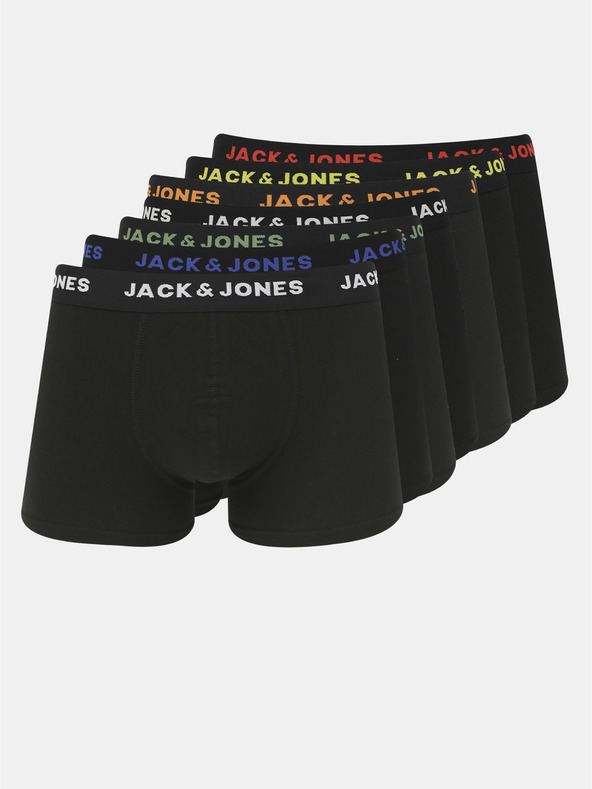 Jack & Jones Súprava siedmich čiernych boxeriek Jack & Jones Basic