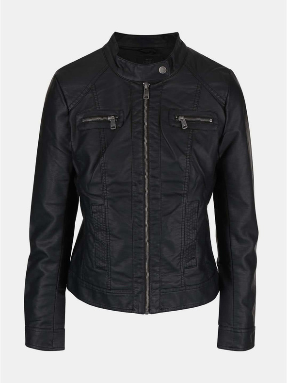 ONLY Čierna dámska kožená bunda ONLY Bandit