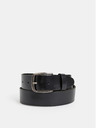 Jack & Jones Čierny kožený pánsky opasok Jack & Jones Paul