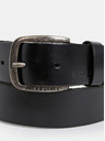 Jack & Jones Čierny kožený pánsky opasok Jack & Jones Paul