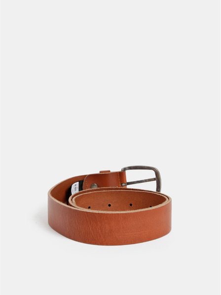 Jack & Jones Hnedý kožený pánsky opasok Jack & Jones Paul