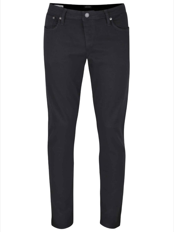 Jack & Jones Čierne pánske džínsy Jack & Jones Glenn