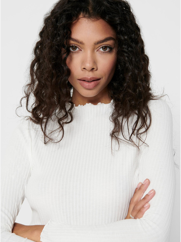 ONLY Krémové základné tričko ONLY Emma