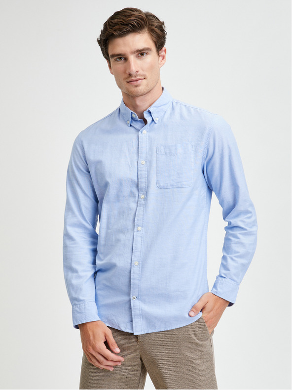 Jack & Jones Modrá košeľa Jack & Jones Oxford