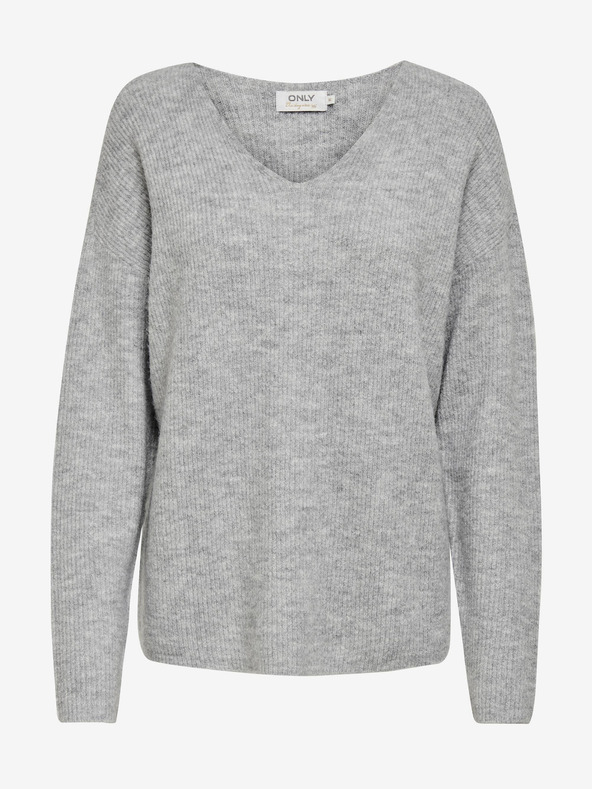 ONLY Svetlo šedý sveter ONLY Camilla