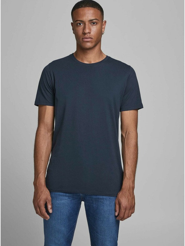 Jack & Jones Tmavomodré základné tričko Jack & Jones Organic