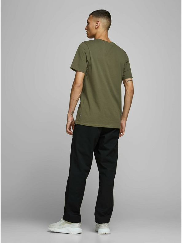 Jack & Jones Khaki základné tričko Jack & Jones Organic