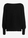 ONLY Čierny dámsky rebrovaný sveter s netopierími rukávmi ONLY Adaline