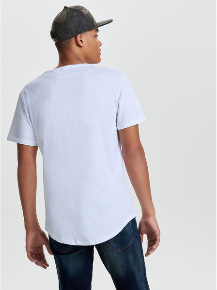ONLY & SONS Biele basic tričko ONLY & SONS Matt