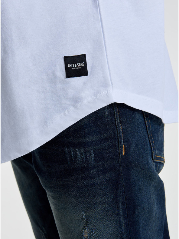 ONLY & SONS Biele basic tričko ONLY & SONS Matt