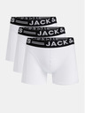 Jack & Jones Súprava troch bielych pánskych boxeriek Jack & Jones Sense