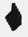 Jack & Jones Sada piatich párov čiernych pánskych ponožiek Jack & Jones Jens