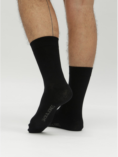 Jack & Jones Sada piatich párov čiernych pánskych ponožiek Jack & Jones Jens