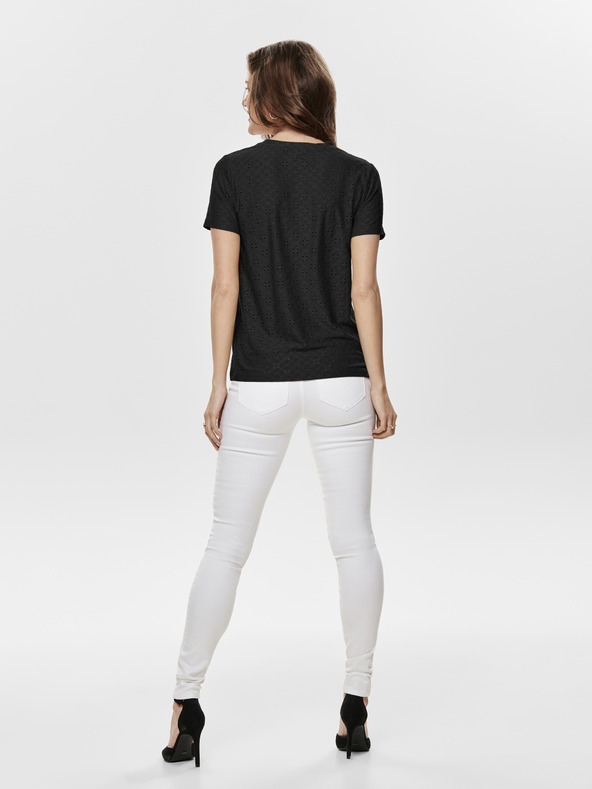 Jacqueline de Yong Čierne tričko JDY Cathinka